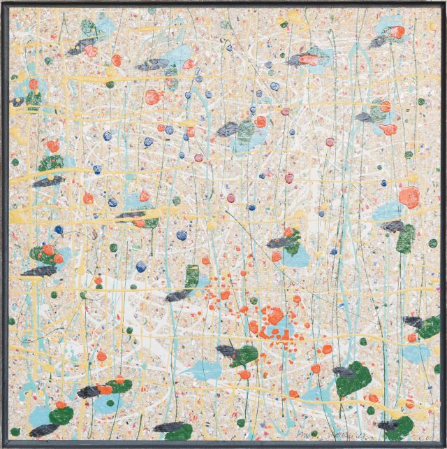 Spiel
48,5 x 48,5 cm
Lack auf Pressspahn
2002