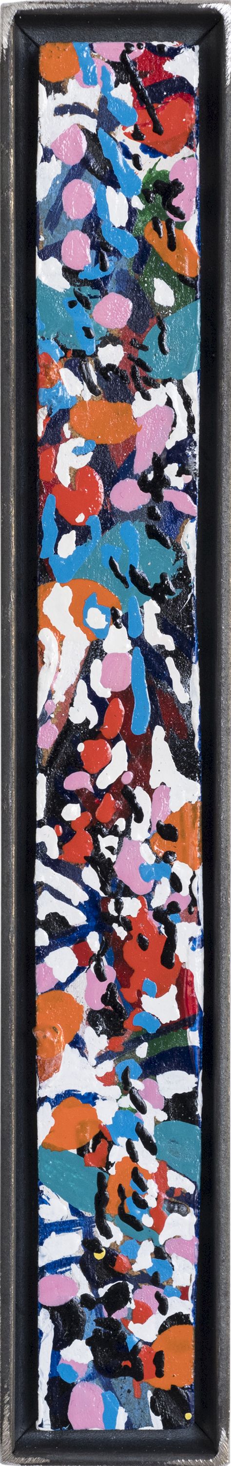 ein kleines hohes Bild
20,5 x 3,5 cm
Öl auf Holz
2016