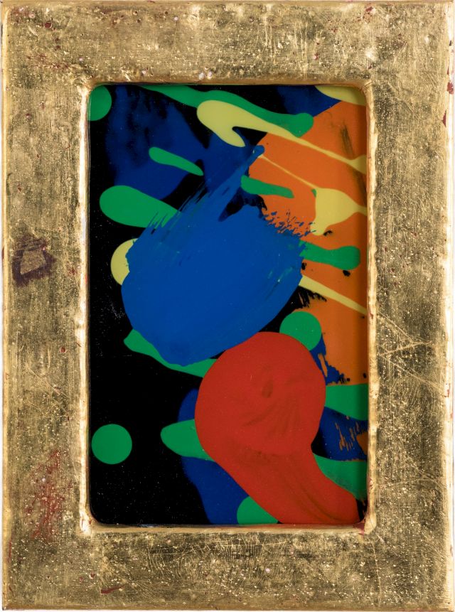 Flecken hinter Glas
8,5 x 6 cm
Acryl hinter Glas
2013