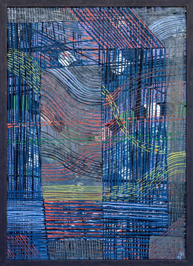 Überlagerungen
62 x 45 cm
Acryl auf Leinwand
1972