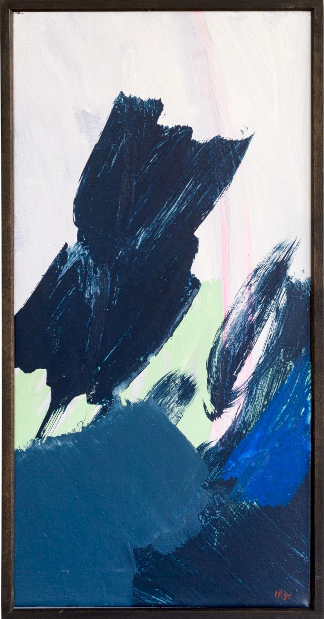 Phasen auf Weiss 2
56 x 28 cm
Acryl auf Leinwand
1984