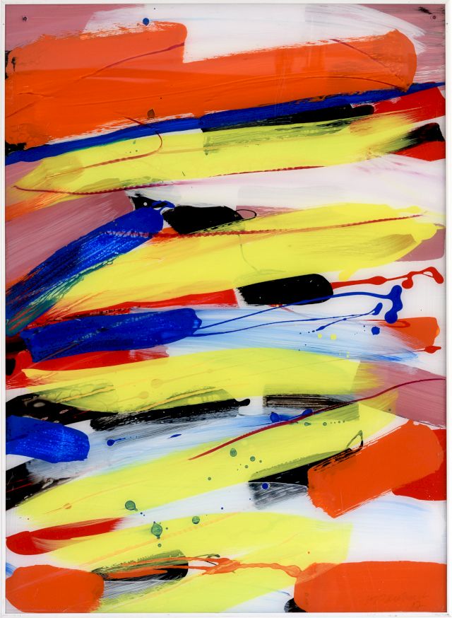 Hinterglas 1
90 x 65 cm
Acryl auf Plexiglas
1987