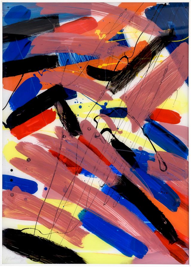 Hinterglas 4
90 x 65 cm
Acryl auf Plexiglas
1987